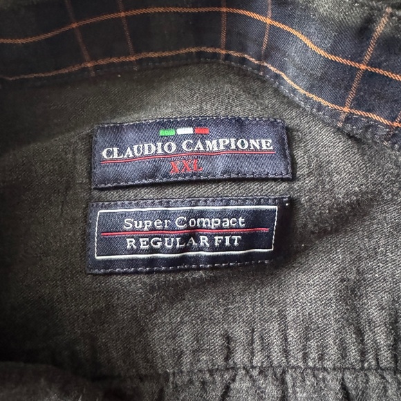 Claudio Campione - Grey Long Sleeves Button Shirt - Picture 11 of 12